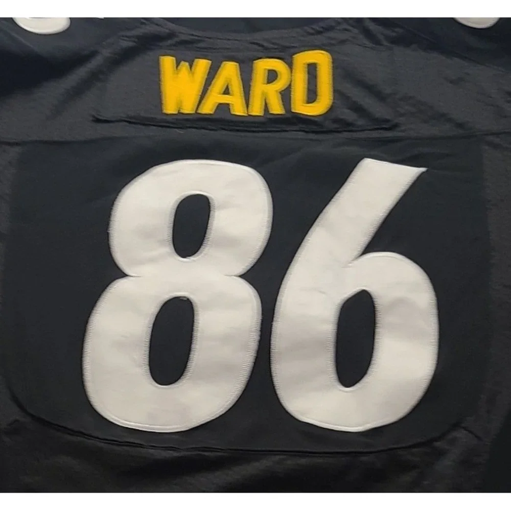 Nike Pittsburgh Steelers Hines Ward 86 On Field Jersey Men's 40 Medium Black